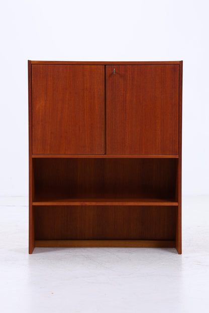 Kleines Vintage Teak Regal | Mid Century Schrank | 60er Retro Holz Aufbewahrung