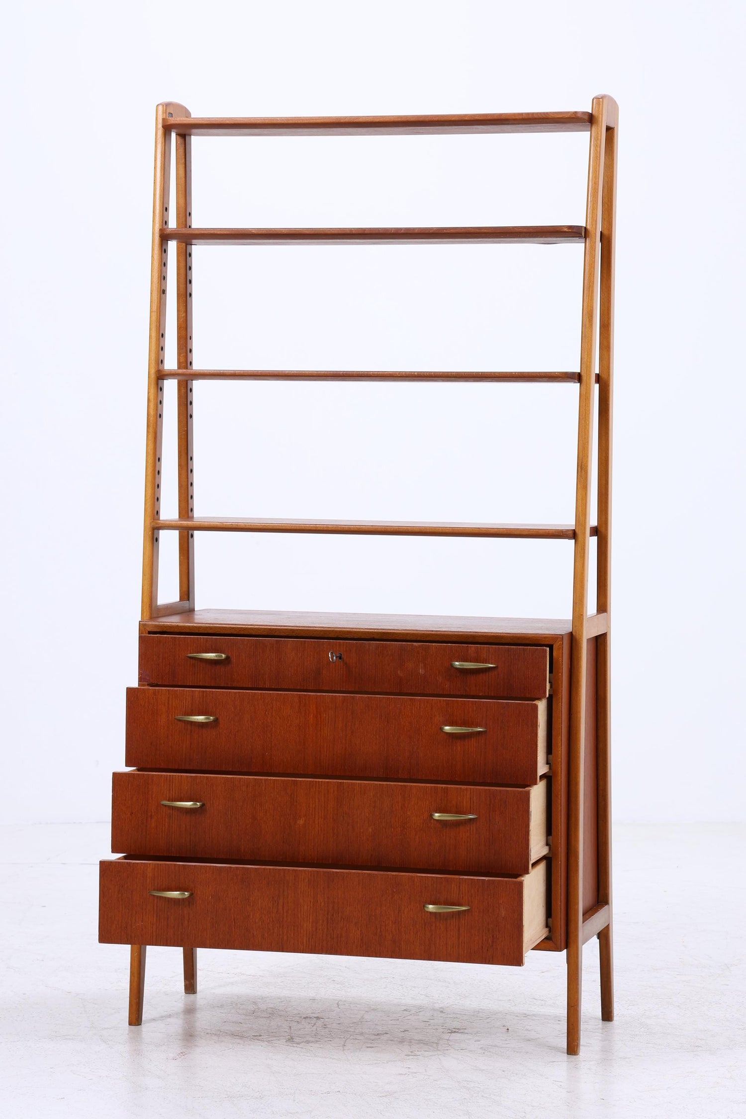 Vintage Teak Regal 60er Jahre | Mid Century Schank Retro Holz Aufbewahrung