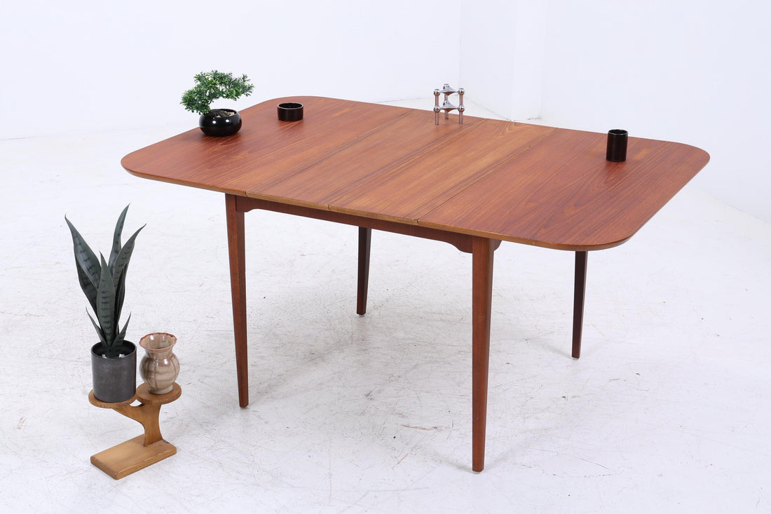 Vintage Teak Esstisch Danish Design | Mid-Century Ausziehbarer Küchentisch 1960er Teak Holz