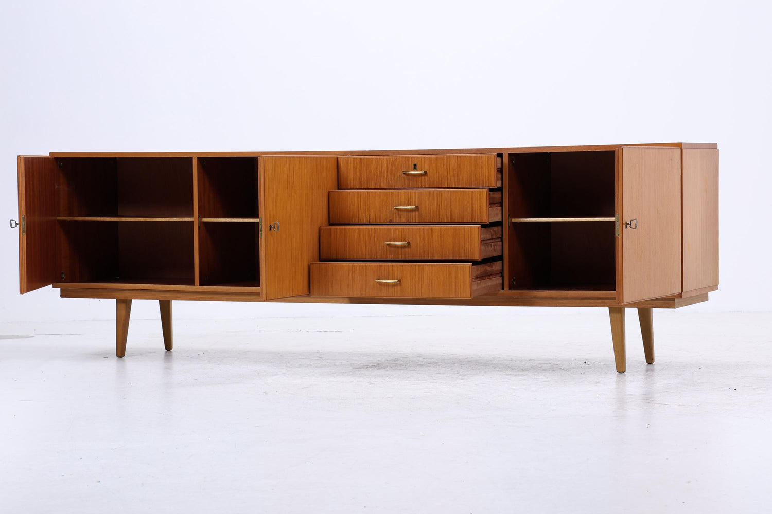 Vintage Sideboard 60er | Mid Century Lowboard | Retro Holz Aufbewahrung