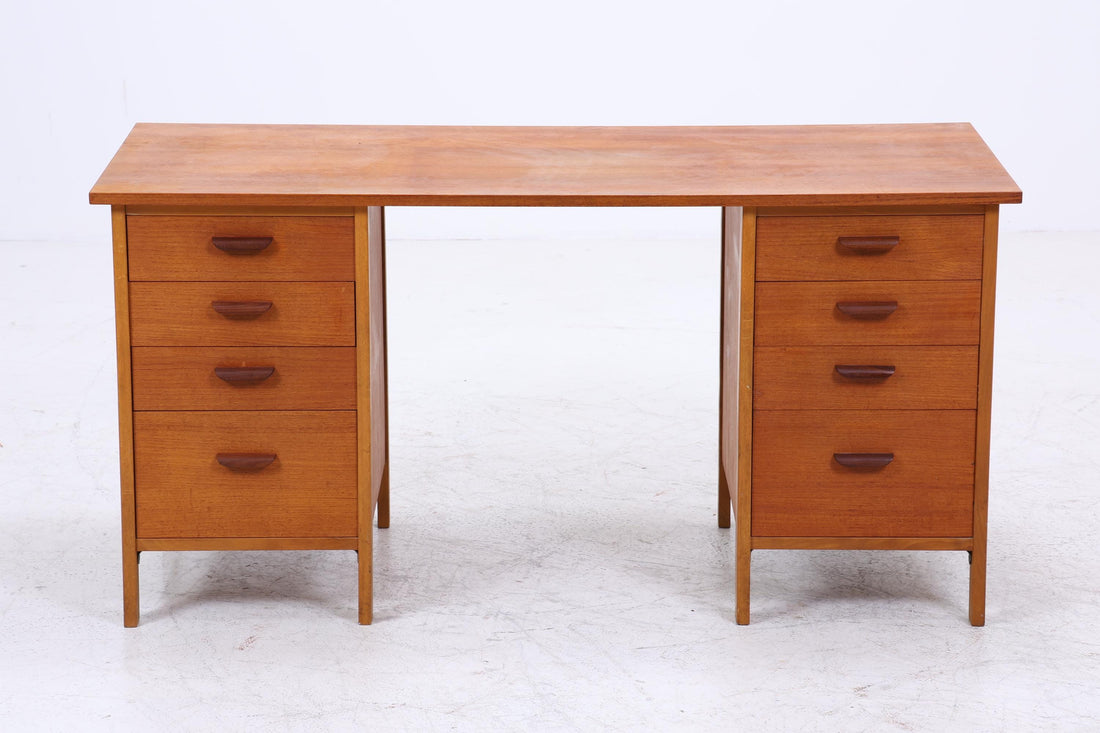 Vintage Teak Schreibtisch aus den 60ern | Mid Century Schubladen Arbeitstisch Bürotisch Tisch Retro Holz
