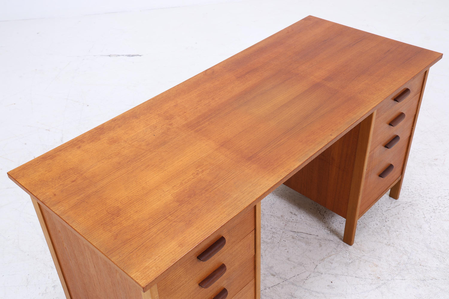 Vintage Teak Schreibtisch aus den 60ern | Mid Century Schubladen Arbeitstisch Bürotisch Tisch Retro Holz