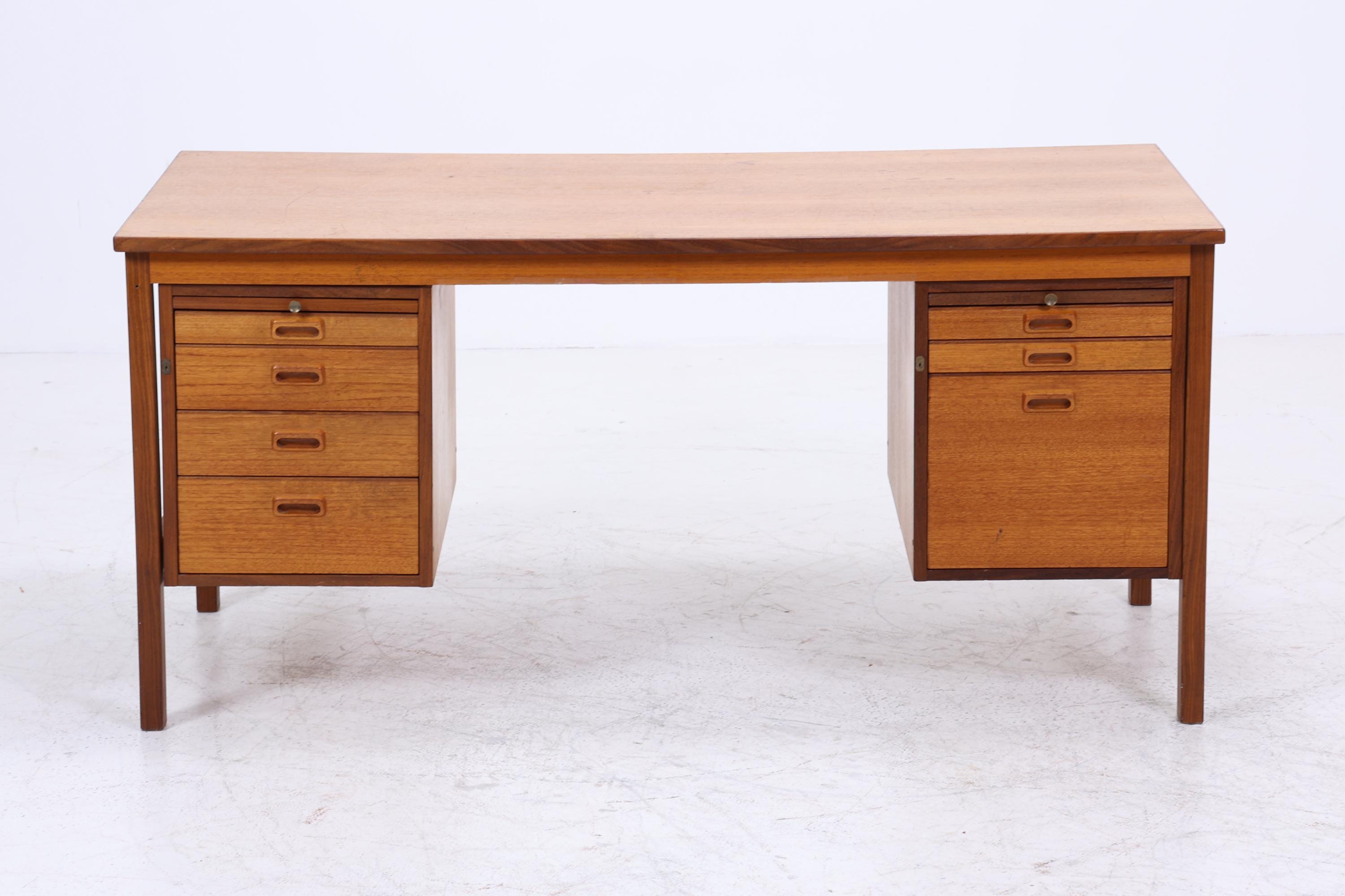 Vintage Teak Schreibtisch aus den 60ern | Mid Century Schubladen Arbeitstisch Bürotisch Tisch Retro Holz
