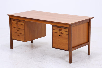 Vintage Teak Schreibtisch aus den 60ern | Mid Century Schubladen Arbeitstisch Bürotisch Tisch Retro Holz