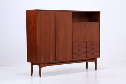 Vintage Teak Schrank 60er Jahre | Mid Century Highboard Holz Aufbewahrung