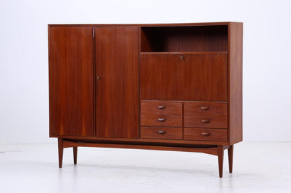 Vintage Teak Schrank 60er Jahre | Mid Century Highboard Holz Aufbewahrung