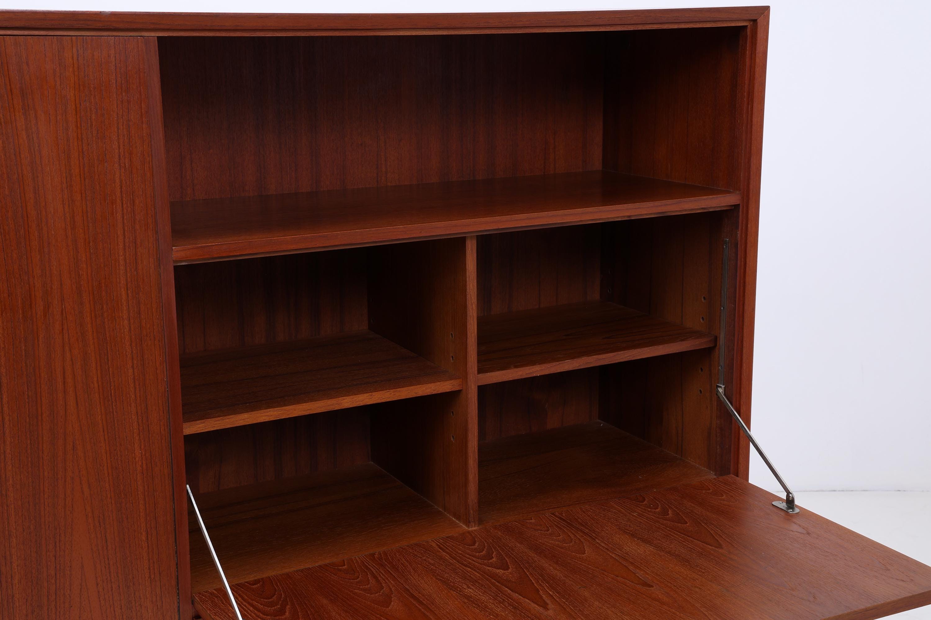 Vintage Teak Schrank 60er Jahre | Mid Century Highboard Holz Aufbewahrung