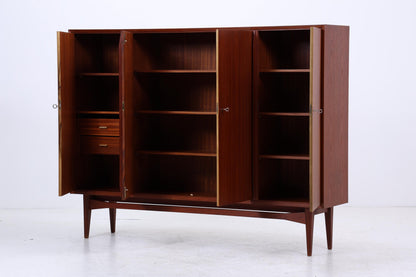 Vintage Teak Schrank 60er Jahre | Mid Century Highboard Schubladen Holz Aufbewahrung