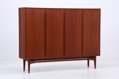 Vintage Teak Schrank 60er Jahre | Mid Century Highboard Schubladen Holz Aufbewahrung