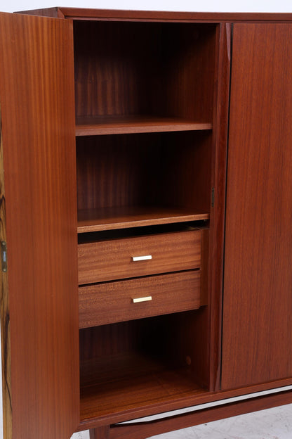 Vintage Teak Schrank 60er Jahre | Mid Century Highboard Schubladen Holz Aufbewahrung