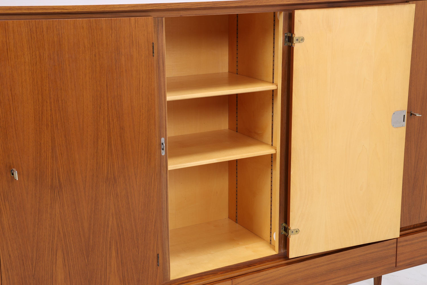 XXL Vintage Schrank 60er Jahre | Mid Century Highboard Schubladen Holz Aufbewahrung