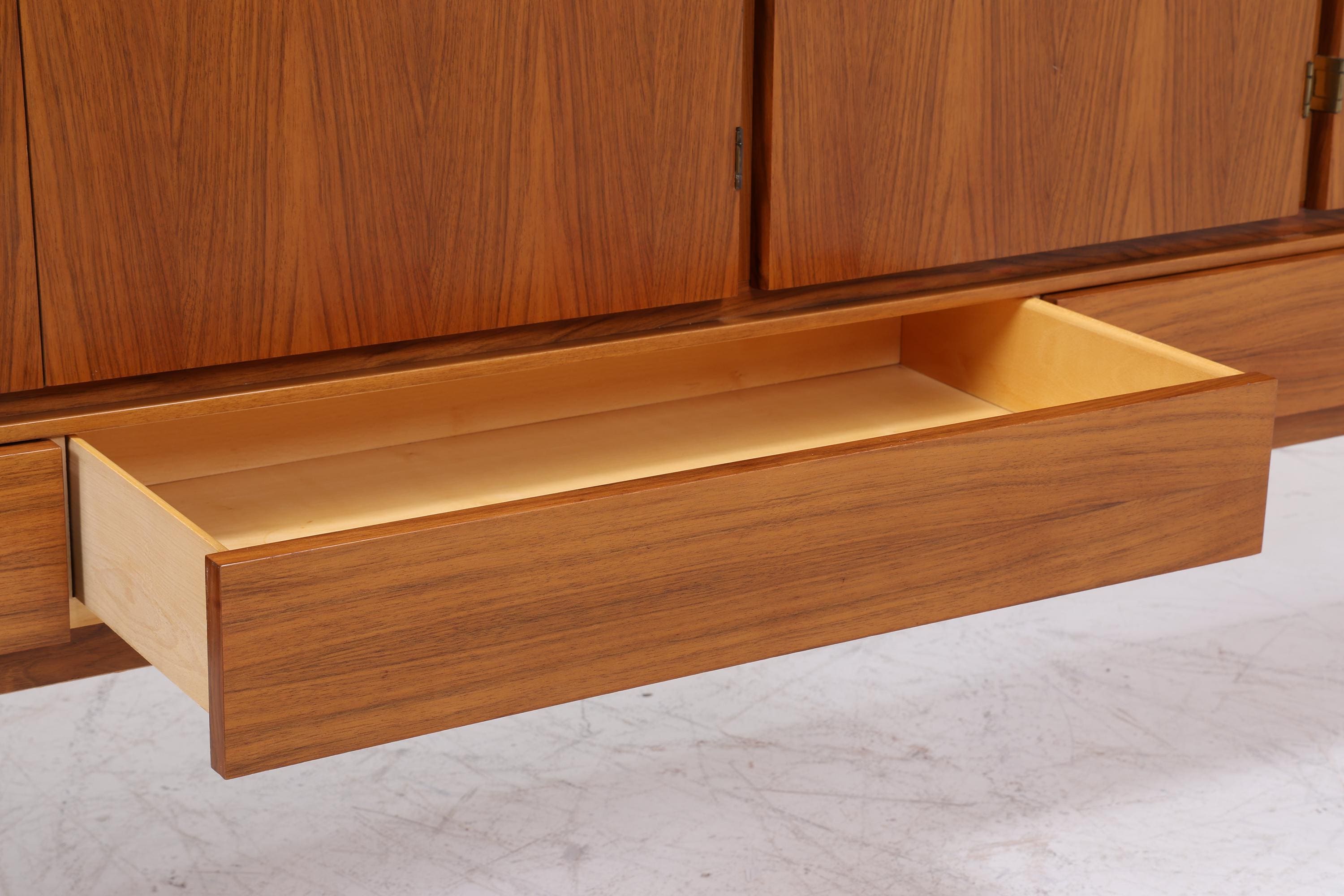 XXL Vintage Schrank 60er Jahre | Mid Century Highboard Schubladen Holz Aufbewahrung