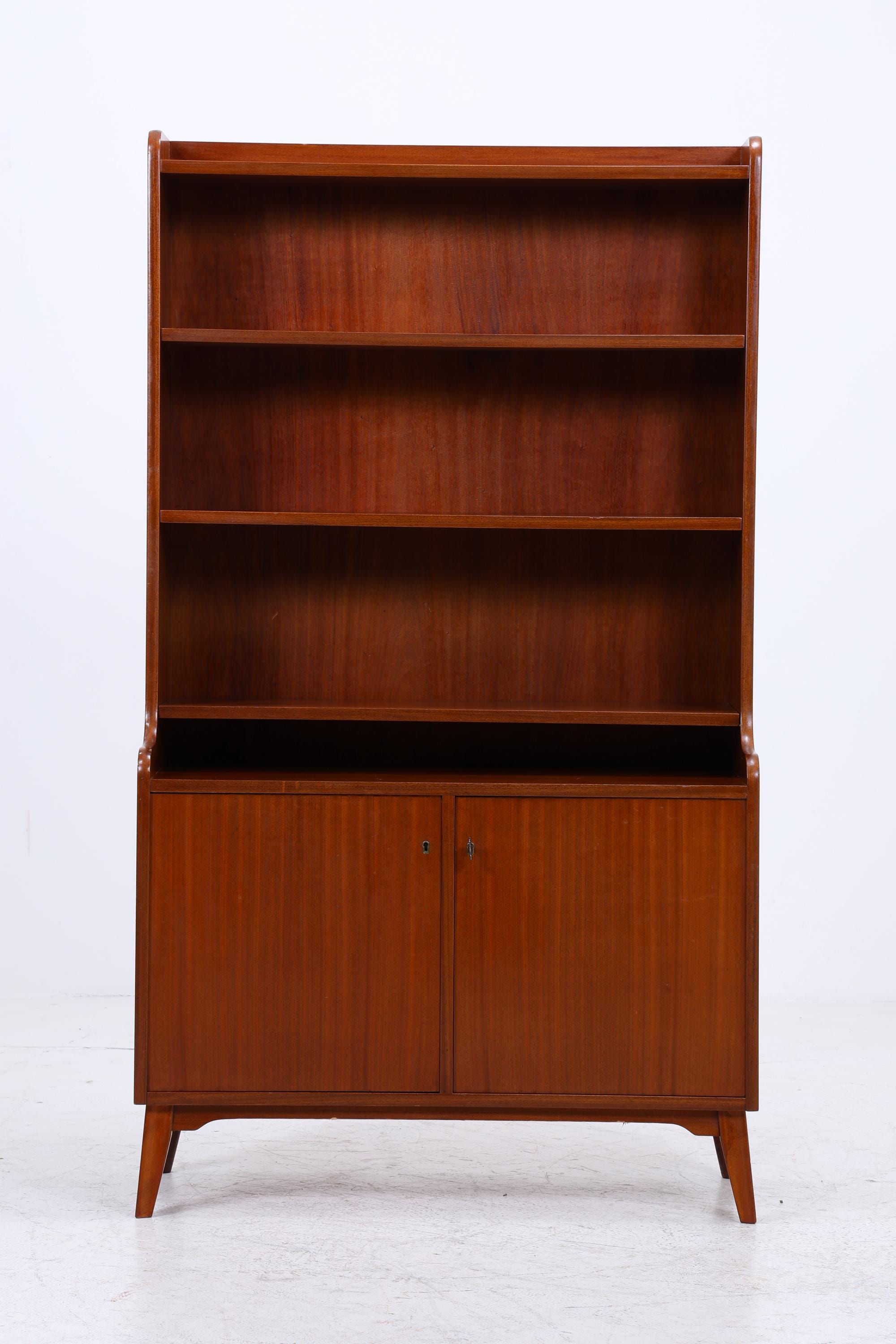 Vintage Mahagoni Regal | Mid Century Schrank | 60er Retro Holz Aufbewahrung