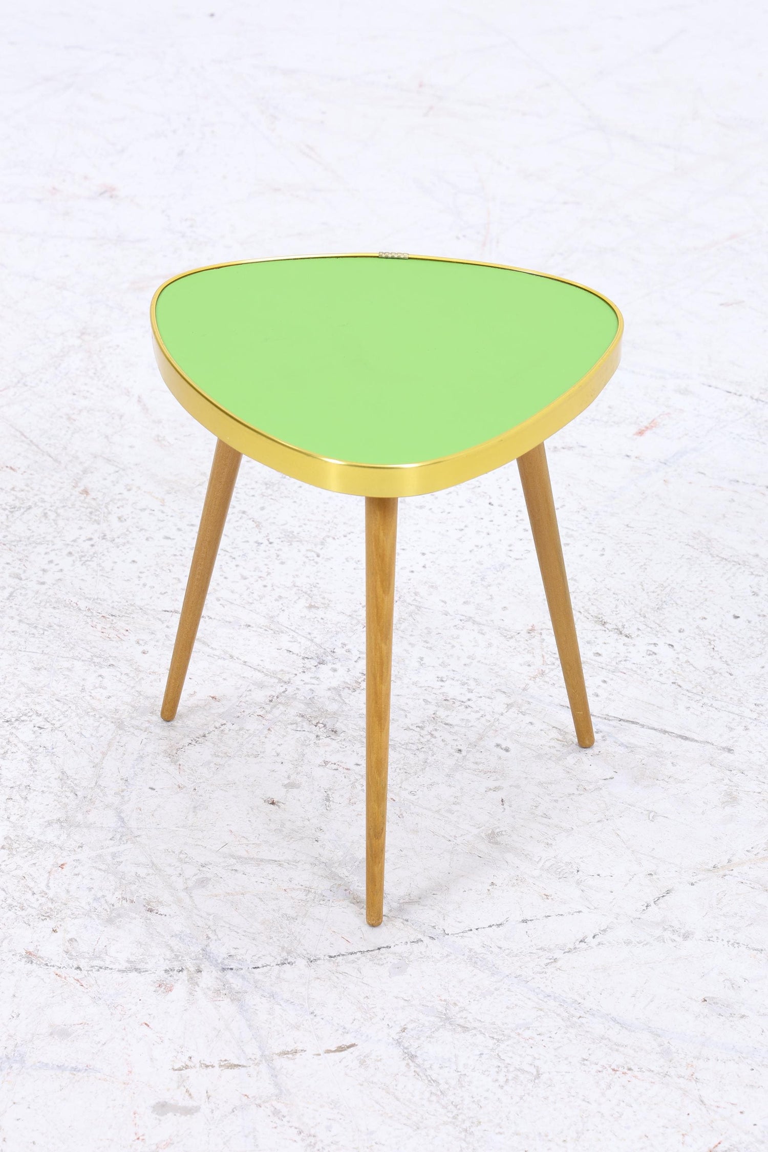 Vintage Blumentisch | Mid Century Nierentisch | Beistelltisch Grün 60er Jahre