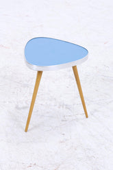 Vintage Blumentisch | Mid Century Nierentisch | Beistelltisch Blau 60er Jahre