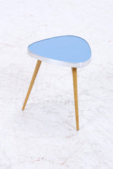 Vintage Blumentisch | Mid Century Nierentisch | Beistelltisch Blau 60er Jahre