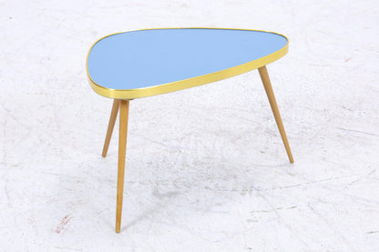 Vintage Blumentisch | Mid Century Nierentisch | Beistelltisch Blau 60er Jahre