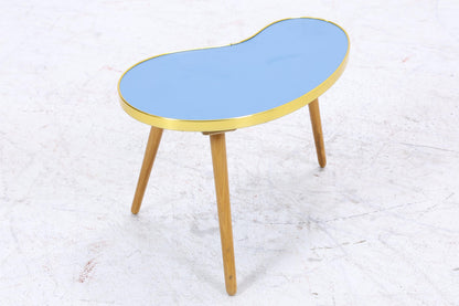Vintage Nierentisch | Mid Century Blumentisch | Beistelltische Blau 60er Jahre