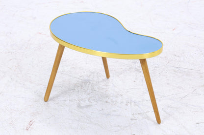 Vintage Nierentisch | Mid Century Blumentisch | Beistelltische Blau 60er Jahre