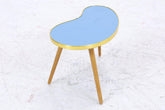 Vintage Nierentisch | Mid Century Blumentisch | Beistelltische Blau 60er Jahre