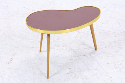 Vintage Nierentisch | Mid Century Blumentisch | Beistelltische Braun 60er Jahre