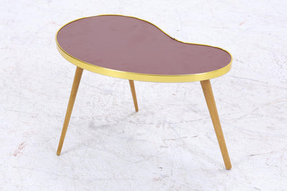 Vintage Nierentisch | Mid Century Blumentisch | Beistelltische Braun 60er Jahre