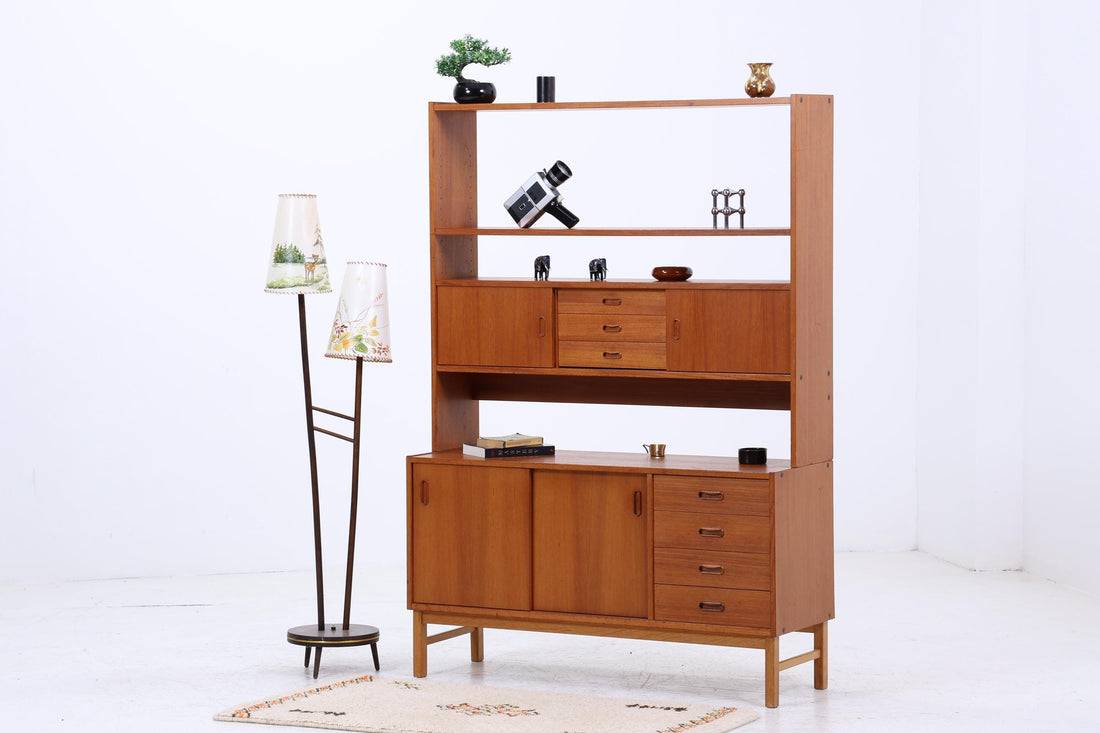 Vintage Teak Regal 60er Jahre | Mid Century Schank Retro Holz Aufbewahrung