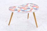 Vintage Nierentisch mit Muster | Mid Century Blumentisch | Beistelltische 60er Jahre