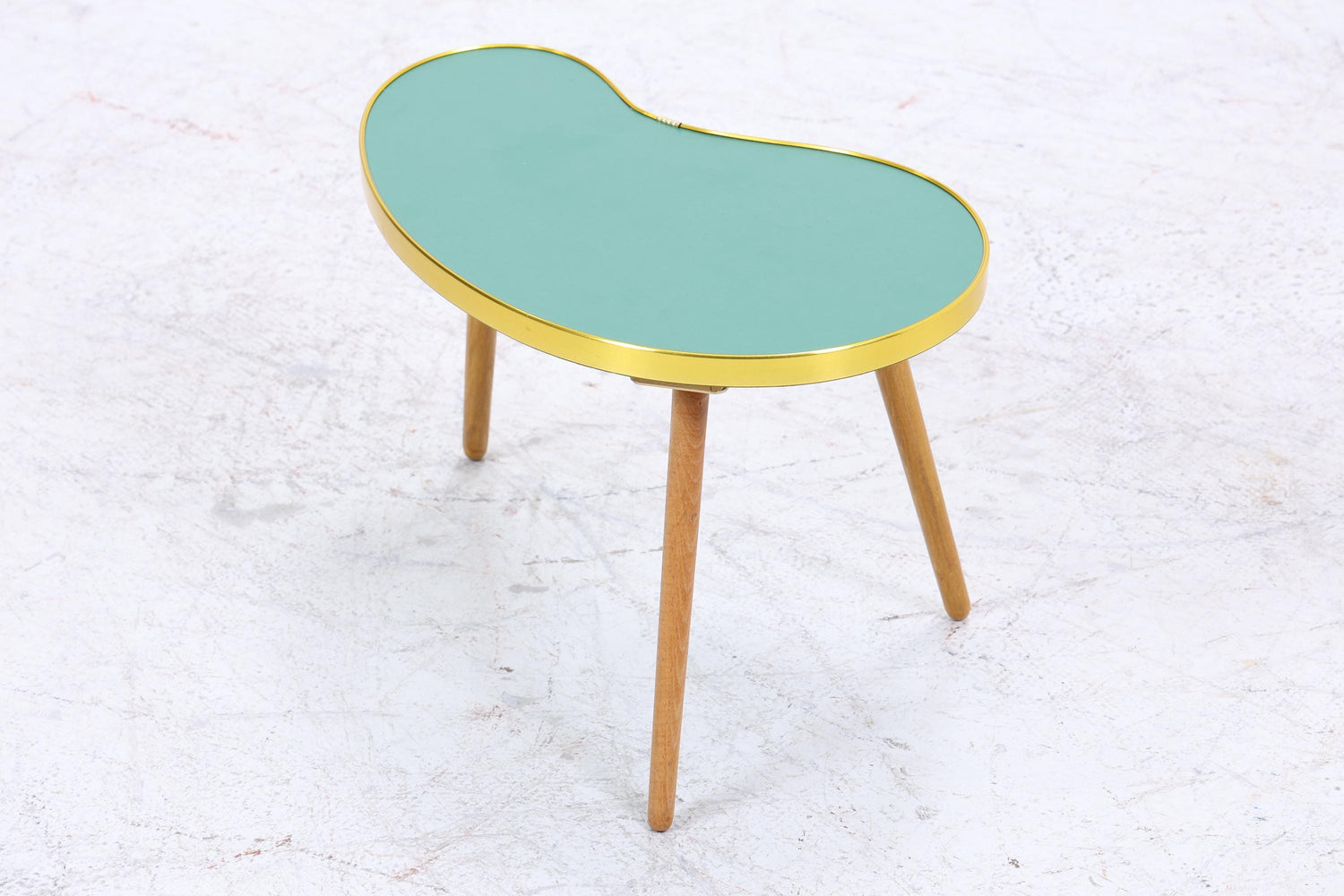 Vintage Nierentisch | Mid Century Blumentisch | Beistelltische Grün 60er Jahre