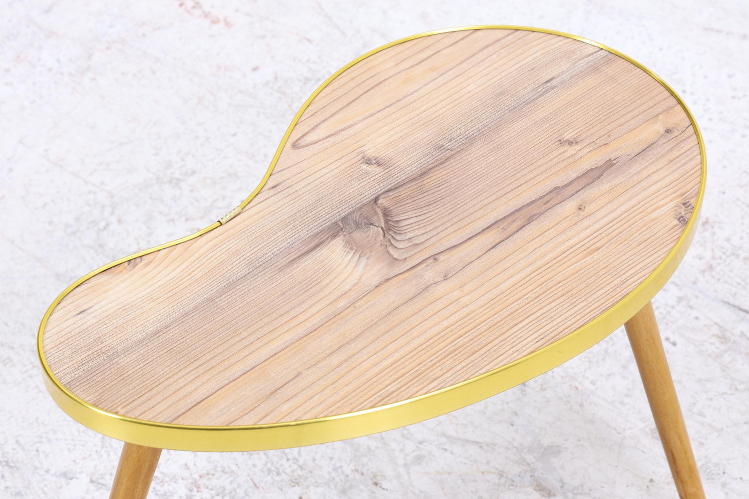 Vintage Nierentisch | Mid Century Blumentisch | Beistelltische Holz 60er Jahre