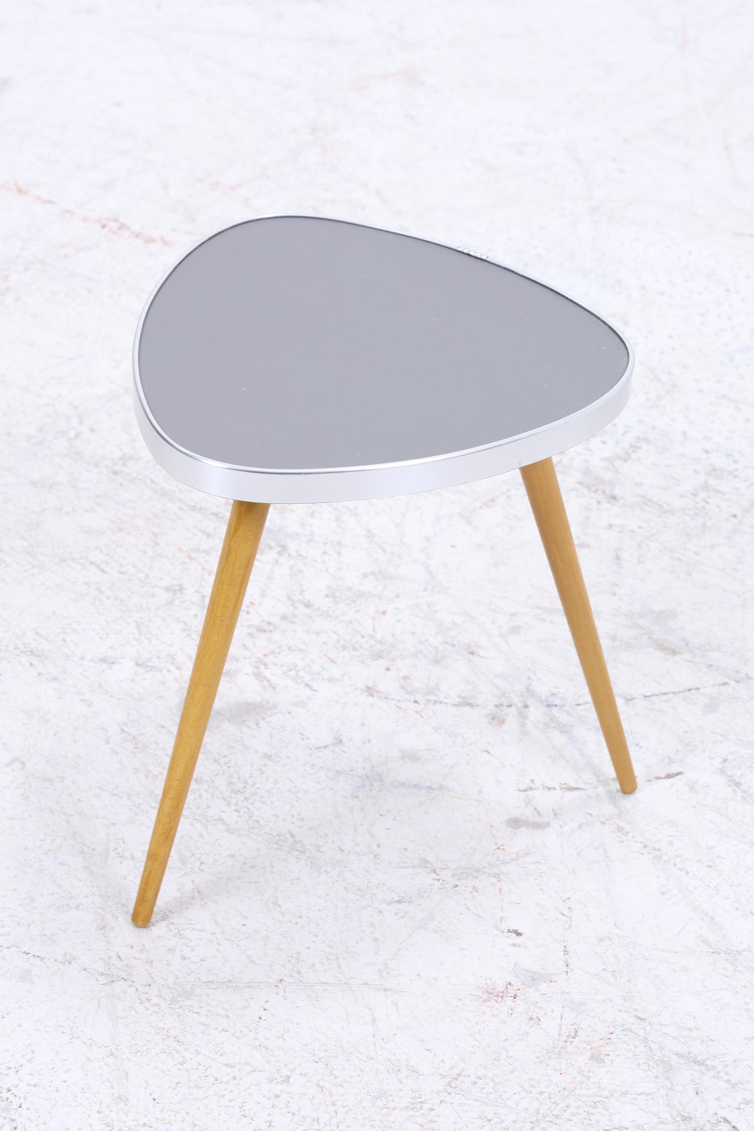 Vintage Blumentisch | Mid Century Nierentisch | Beistelltisch Grau 60er Jahre