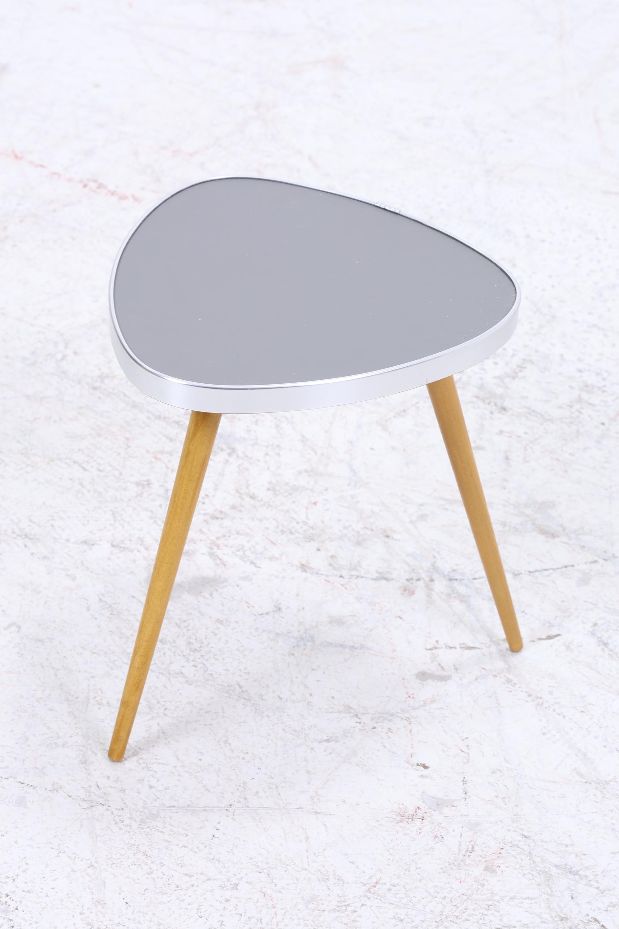 Vintage Blumentisch | Mid Century Nierentisch | Beistelltisch Grau 60er Jahre