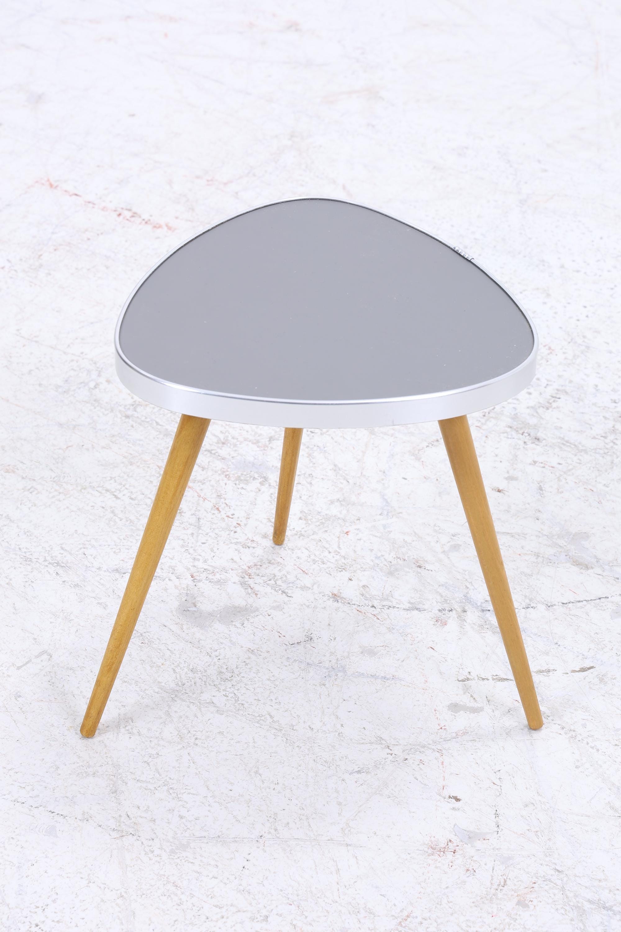 Vintage Blumentisch | Mid Century Nierentisch | Beistelltisch Grau 60er Jahre