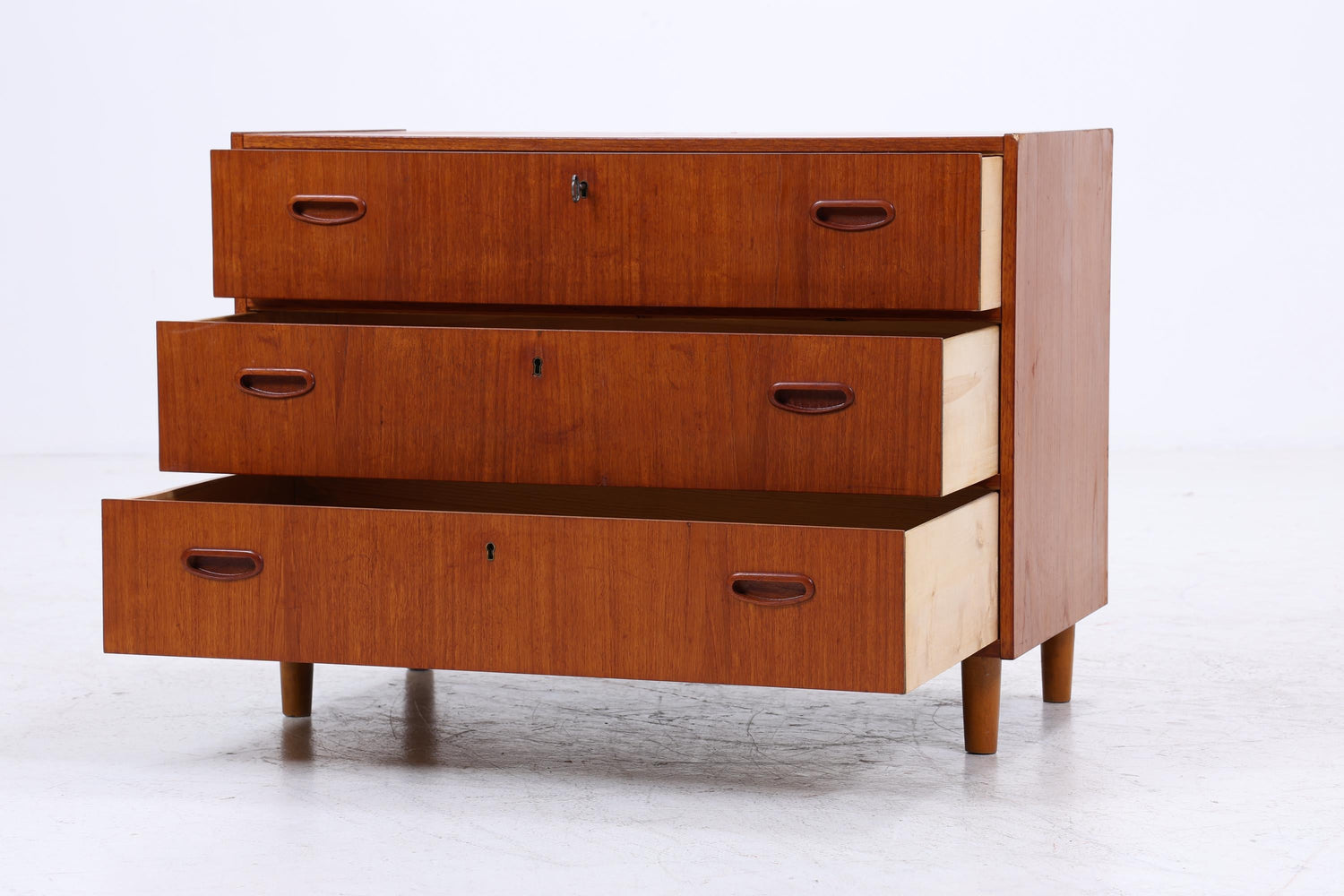 Vintage Teak Kommode | Mid Century Schubladen Schrank Holz Aufbewahrung 60er 70er