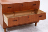 Vintage Teak Kommode | Mid Century Schubladen Schrank Holz Aufbewahrung 60er 70er