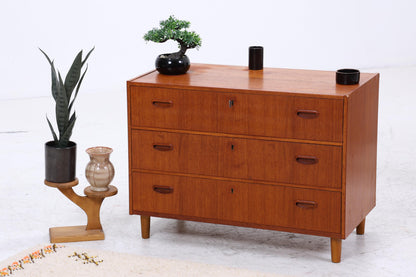 Vintage Teak Kommode | Mid Century Schubladen Schrank Holz Aufbewahrung 60er 70er
