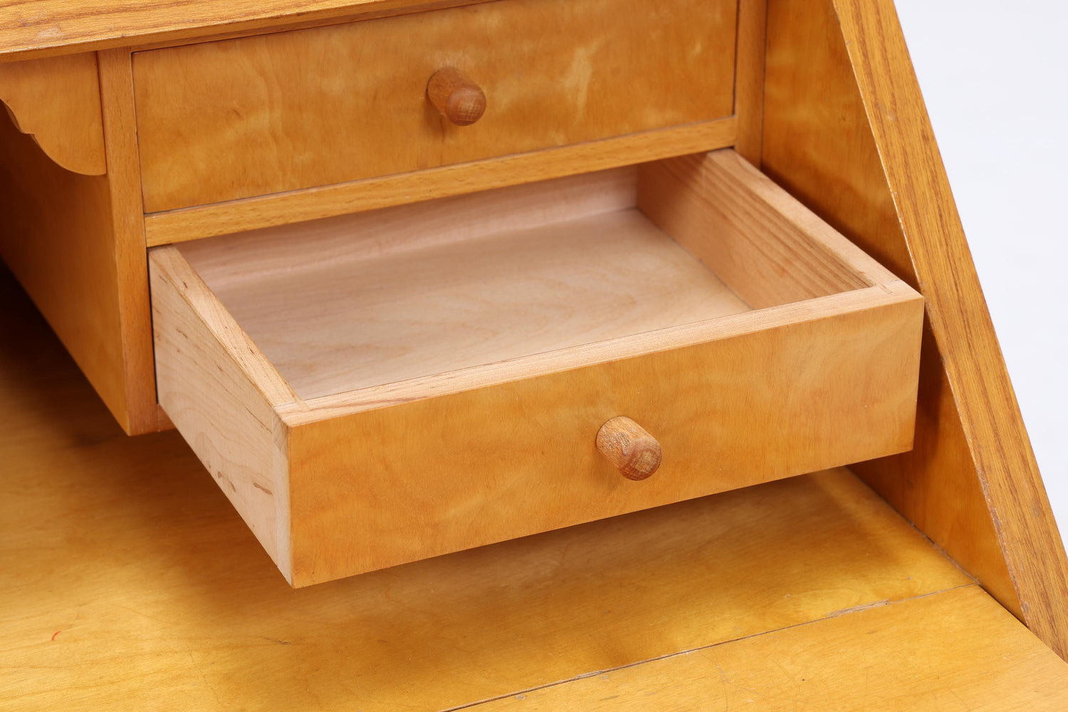 Vintage Sekretär 60er Jahre | Mid Century Schreibtisch Schrank Arbeitstisch Retro Holz Aufbewahrung