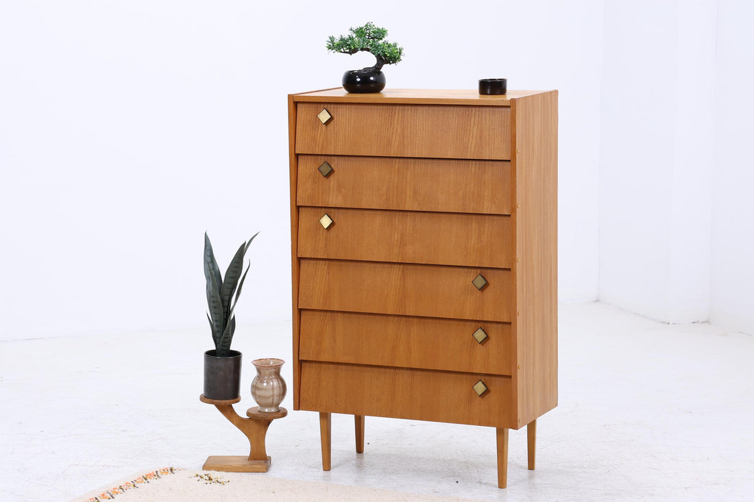 Vintage Schuhkommode aus den 60er Jahren | Mid Century Schrank Kommode Retro Schuhschrank Flur Holz Aufbewahrung