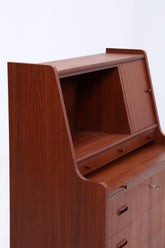 Wunderschöner Teak Vintage Sekretär 60er Jahre | Mid Century Frisiertisch Schrank Arbeitstisch Retro Holz Aufbewahrung