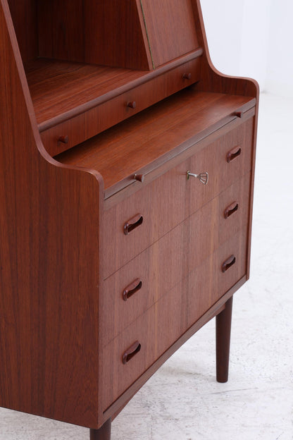 Wunderschöner Teak Vintage Sekretär 60er Jahre | Mid Century Frisiertisch Schrank Arbeitstisch Retro Holz Aufbewahrung