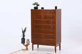 Vintage Teak Schubladen Kommode von Kai Kristiansen | Mid Century Tallboy Danish Design Aufbewahrung 60er Jahre