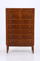 Vintage Teak Schubladen Kommode von Kai Kristiansen | Mid Century Tallboy Danish Design Aufbewahrung 60er Jahre