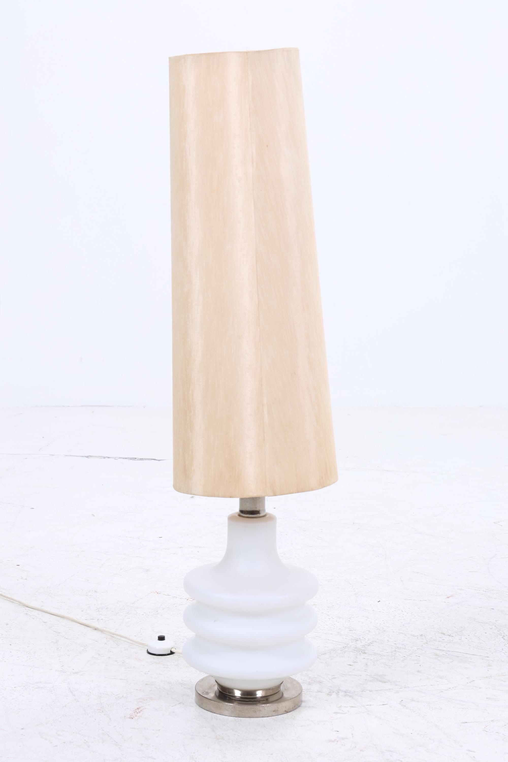 Vintage Stehlampe | Mid Century Lampe Design Opalglas Wohnzimmerlampe Stehleuchte