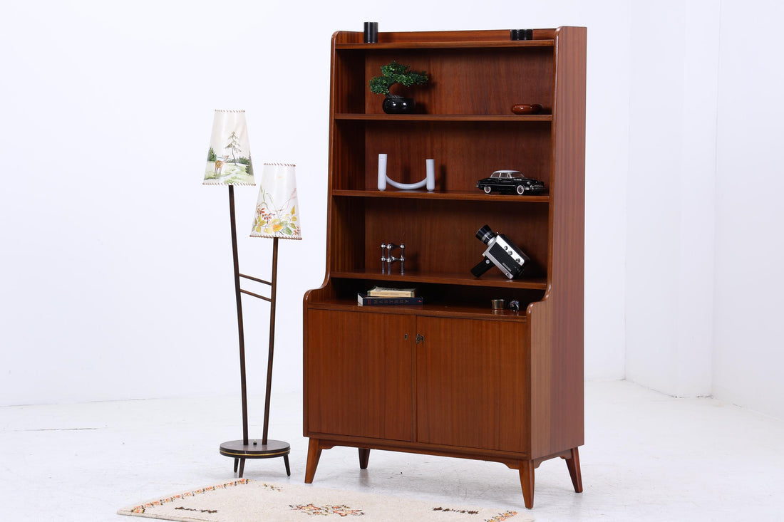 Vintage Mahagoni Regal | Mid Century Schrank | 60er Retro Holz Aufbewahrung