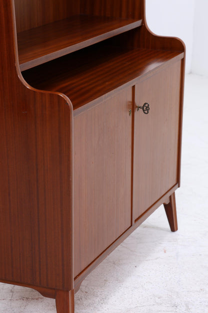 Vintage Mahagoni Regal | Mid Century Schrank | 60er Retro Holz Aufbewahrung