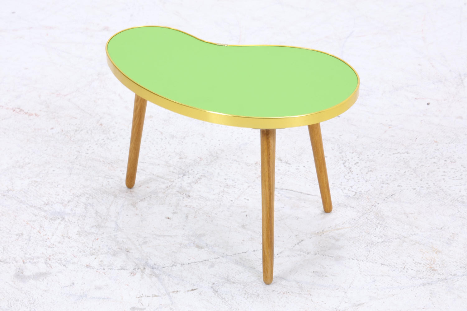 Vintage Nierentisch | Mid Century Blumentisch | Beistelltische Grün 60er Jahre