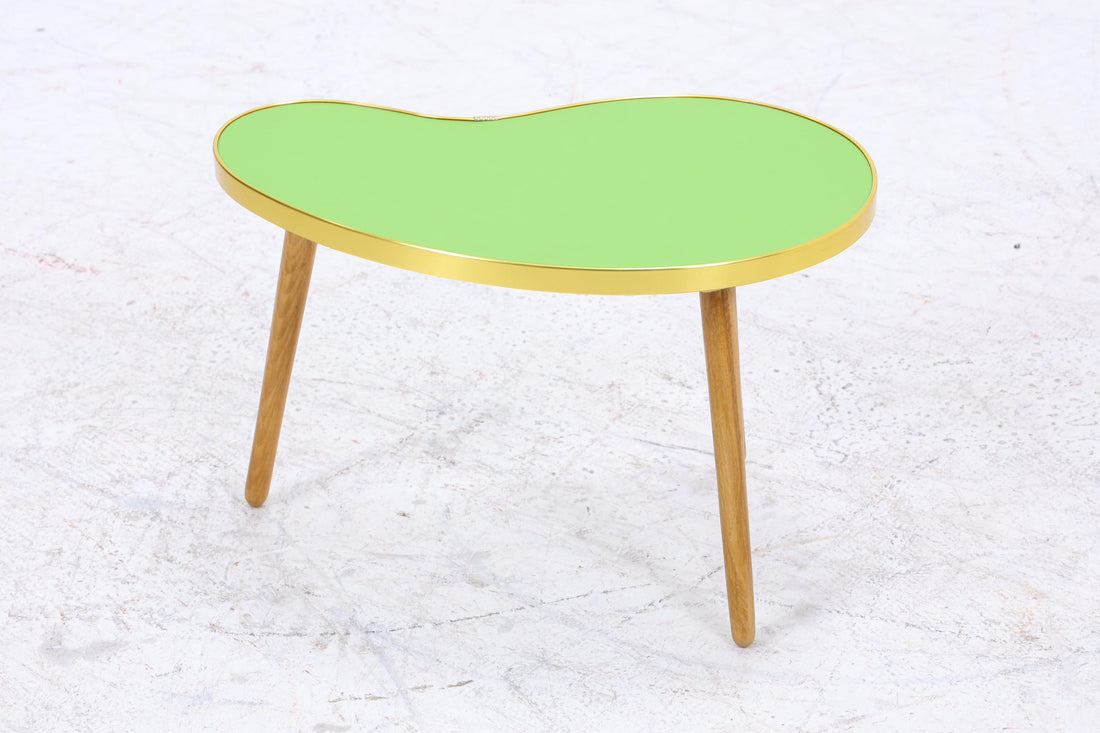 Vintage Nierentisch | Mid Century Blumentisch | Beistelltische Grün 60er Jahre