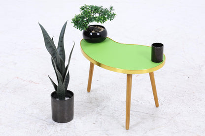 Vintage Nierentisch | Mid Century Blumentisch | Beistelltische Grün 60er Jahre