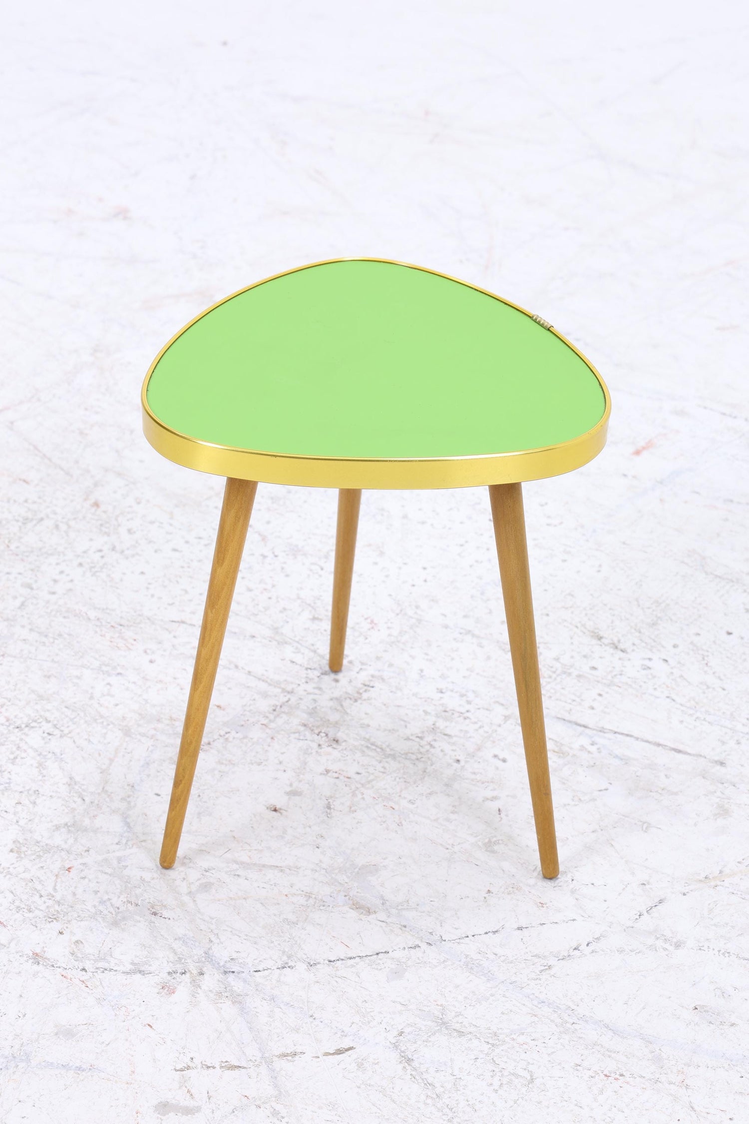 Vintage Blumentisch | Mid Century Nierentisch | Beistelltisch Grün 60er Jahre