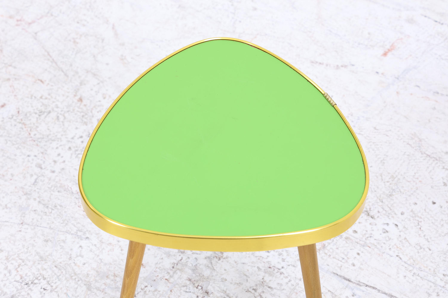 Vintage Blumentisch | Mid Century Nierentisch | Beistelltisch Grün 60er Jahre